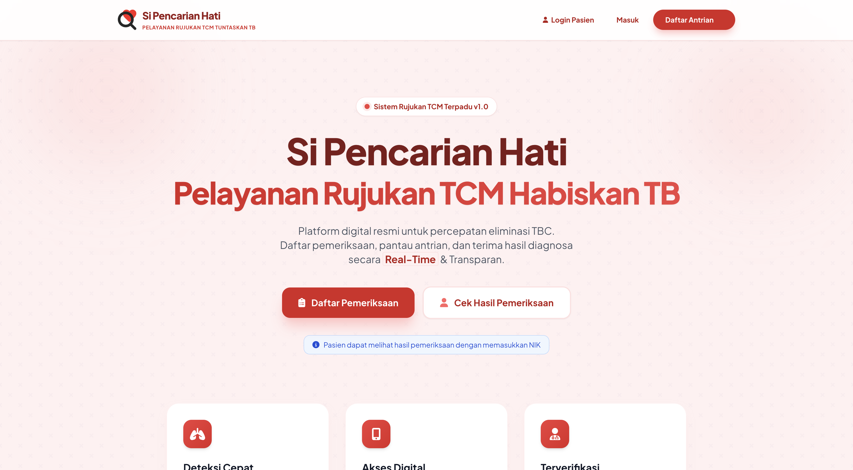 Screenshot of Pencarian Hati project by Rakhan Ataya Prayetno